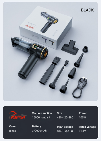 Car Vacuum Cleaner Brushless Lcd Display Power Vacuum Cleaner Handheld Suction and Blowing Integrated Blower Dust Blower