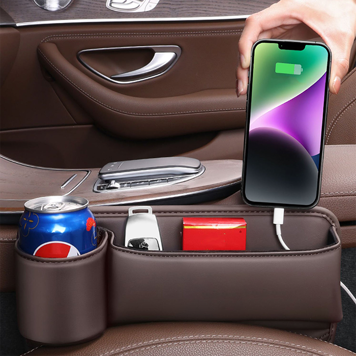 🔥HOT SALE 50% OFF 💖Car Leather Cup Holder Gap Bag