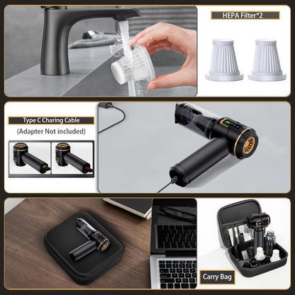 Car Vacuum Cleaner Brushless Lcd Display Power Vacuum Cleaner Handheld Suction and Blowing Integrated Blower Dust Blower
