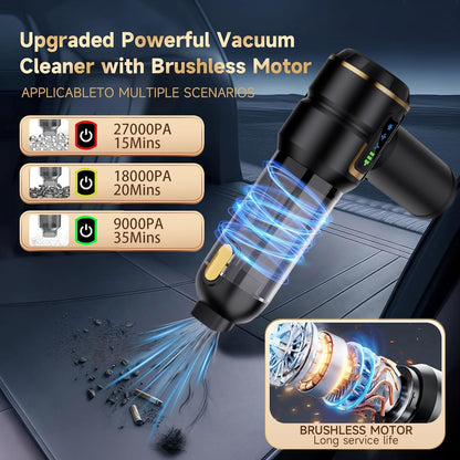 Car Vacuum Cleaner Brushless Lcd Display Power Vacuum Cleaner Handheld Suction and Blowing Integrated Blower Dust Blower
