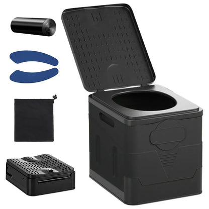 Portable Folding Toilet for Travel, Camping & Emergencies